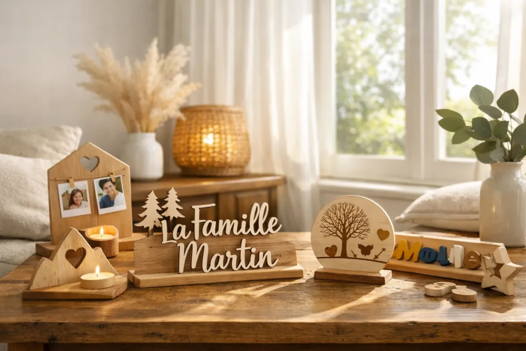 Décorations bois personnalisées fabriquées en France : une touche authentique et chaleureuse pour votre intérieur
