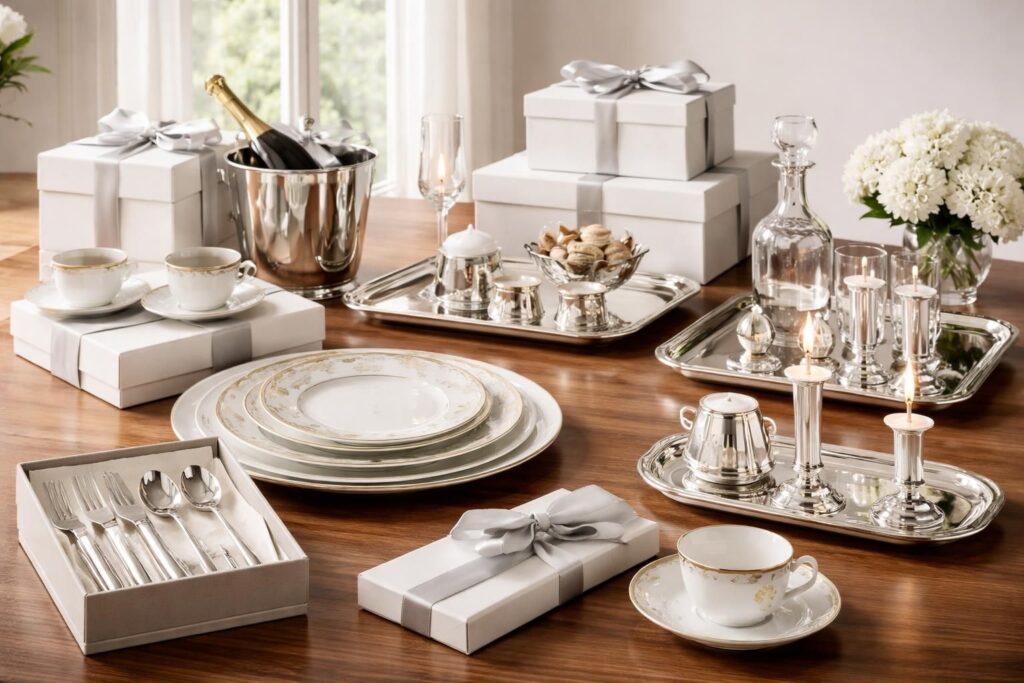 Cadeaux entreprise haut de gamme pour clients et partenaires chez Bernardaud et Christofle